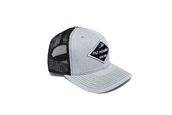 FLT Patch hat. Gray front with black back