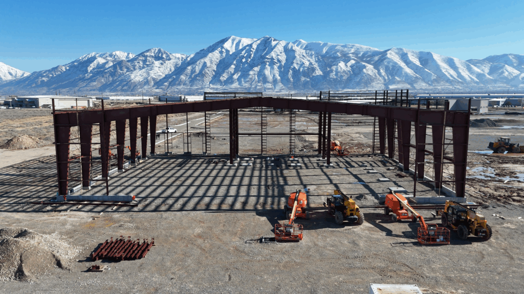 Hangar in Spanish Fork utah construction